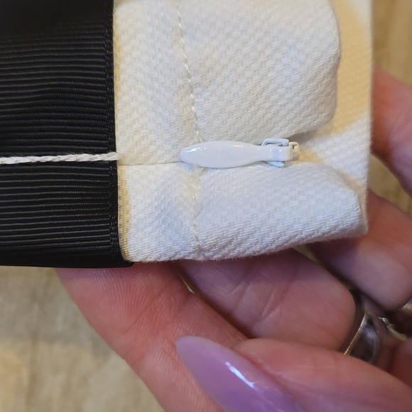 Maeve by Anthropologie Creamy White Stylish Top with Black Ribbon Accent Belt - Picture 7 of 14